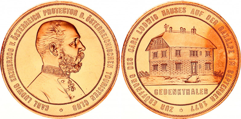 Austria 1 Taler 1877 Restrike in Copper
Dav. 30, Frühwald 1906, Herinek 828, Va...