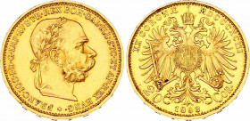 Austria 20 Corona 1893
KM# 2806; Franz Joseph I, Vienna Mint. Gold (.900) 6.78 g. Mintage 7,872,000. UNC with mint luster.