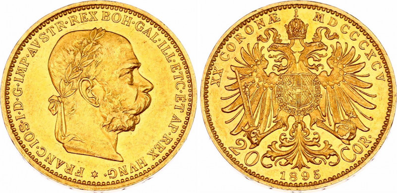 Austria 20 Corona 1895
KM# 2806; Franz Joseph I, Vienna Mint. Gold (.900) 6.78 ...