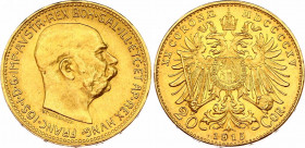 Austria 20 Corona 1915 Restrike
KM# 2818; N# 28374; Gold (.900) 6.78 g.; Franz Joseph I; UNC