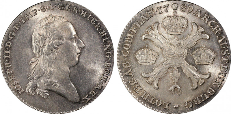 Austrian Netherlands 1/2 Kronentaler 1789 Brussels PCGS MS64 Top Pop
Her. 204; ...