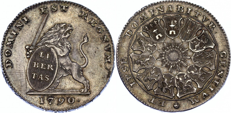 Austrian Netherlands 3 Florins / 3 Guldens 1790 Insurrection Coinage
KM# 50; Da...