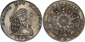 Austrian Netherlands 3 Florins / 3 Guldens 1790 Insurrection Coinage
KM# 50; Dav. 1285; N# 17057; Silver 32.68 g.; Mintage 44000; XF-AUNC Toned