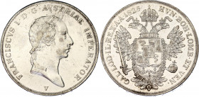 Austria Lombardy-Venetia Scudo 1825 V
Dav# 8, Her# 554; Franz I (1792-1806-1835). Venice Mint. Silver, AUNC with beautiful full mint luster, tiny hai...