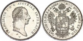 Austria Lombardy-Venetia Scudo 1826 V
Dav# 8, Her# 554; Franz I (1792-1806-1835). Venice Mint. Silver, UNC- with beautiful full mint luster. Extremel...
