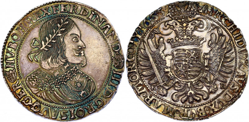 Hungary Taler 1655 KB
KM# 107, Dav# 3198; Holy Roman Empire. Kingdom of Hungary...
