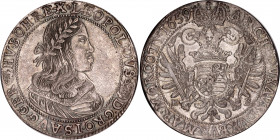 Hungary Taler 1659 KB NGC AU 55
KM# 148, Dav# 3254; Holy Roman Empire. Kingdom of Hungary. Leopold I. 1657-1705. AR Taler. Körmöcbánya (Kremnitz) min...