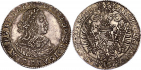 Hungary Taler 1660 KB
KM# 148, Dav# 3254; Holy Roman Empire. Kingdom of Hungary. Leopold I. 1657-1705. AR Taler. Körmöcbánya (Kremnitz) mint. AUNC, d...