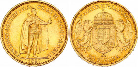 Hungary 20 Korona 1897 KB
KM# 486; Franz Joseph I, Kremnitz. Gold (.900) 6,78g. Mintage 1,818,671. UNC.