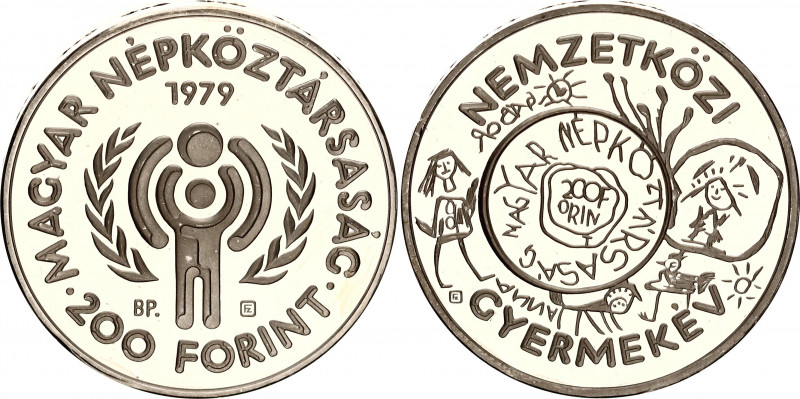 Hungary 200 Forint 1979 Piedfort
KM# P22; Silver., Proof; International Year of...