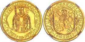 Czechoslovakia 2 Dukat 1935 NGC MS 62
KM# 9; Gold (.986) 6.98 g. Kremnitz mint. Mintage 2.577 pc; Svatováclavský 2 dukáty 1935. Super stav!