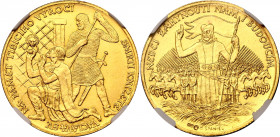 Czechoslovakia 3 Dukat 1929 (ND) NGC MS 62
X# M10; Gold (.986) 10.00 g.; by O. Španiel; St. Wenceslaus 1000th Death Anniversary; Mint: Kremnitz; Mint...