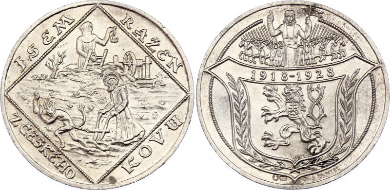 Czechoslovakia Silver 5 Dukat 1928 (ND) NGC UNC DETAILS
X# M1; Silver; 10th Ann...