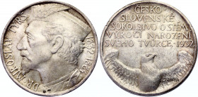 Czechoslovakia Silver Medal "100th Anniversary of the Death of Miroslav Tyrš" 1932 
M&CH CSR1-MED7, Novotný IV.B; Silver 30.09 g., 42 mm.; By J. Bruh...