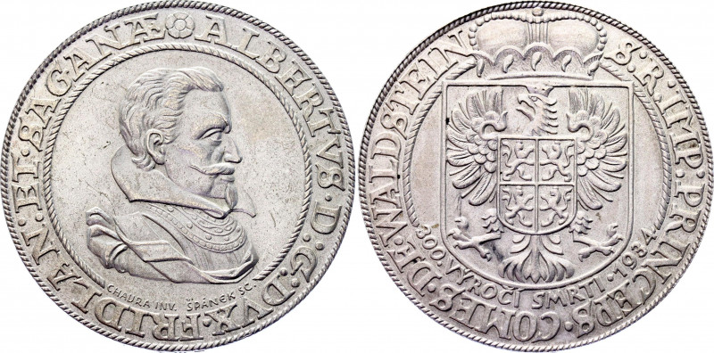 Czechoslovakia Silver Medal "300th Anniversary of Death of Waldstein" 1934 
Sil...