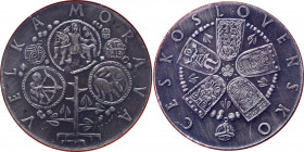 Czechoslovakia Silver Medal "Velká Morava" 1974 
Silver (.900) 20 g., 34 mm.; By Kolářský Zdeňek; With original package