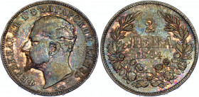 Bulgaria 2 Leva 1894 KB
KM# 17, N# 18358; Silver; Ferdinand I; XF+ with amazing toning