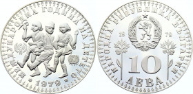 Bulgaria 10 Leva 1979
KM# 104; Silver., Proof; International Year of the Child; Mintage 16906; UNC; With original package & certificate