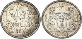 Danzig 1 Gulden 1923
KM# 145; N# 17458; Silver; Mint: Berlin; UNC Toned