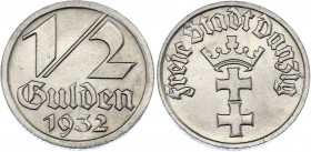 Danzig 1/2 Gulden 1932
KM# 153; N# 28678; Nickel; AUNC