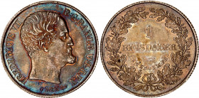 Denmark 1 Rigsdaler 1855 FK/FF
KM#760; N# 22192; Silver; Frederick VII (1848-1863); Nice dark and violet patina; AUNC