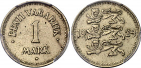 Estonia 1 Mark 1924 PCGS MS 63
KM# 1a, N# 11969; Nickel brass