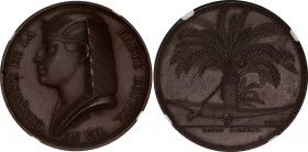 France Bronze Medal "Conquest of Upper Egypt" 1799 L'an 7 NGC MS 63 BN
Lecompte-11; Bronze; By Gallé F.;Obv: DENON DIREXIT, Rev: CONQUETE DE LA HAUTE...