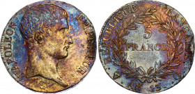 France 5 Francs 1804 AN 13 Q
KM# 662.12, N# 1224; Silver; Napoleon I; With amazing toning