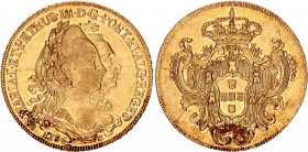 Brazil 6400 Reis 1786 
KM# 199; Fr# 76; Fr# 77; N# 35585; Gold (917) 14,28g.; Peter III the Builder (1777-1786); VF-XF