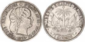 Haiti 1 Gourde 1895 Paris
KM# 46; N# 23882; Silver; Mintage 100 000 Pcs; AUNC