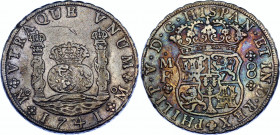 Mexico 8 Reales 1741 MF
KM# 103, N# 15066; Silver; Philip V; XF