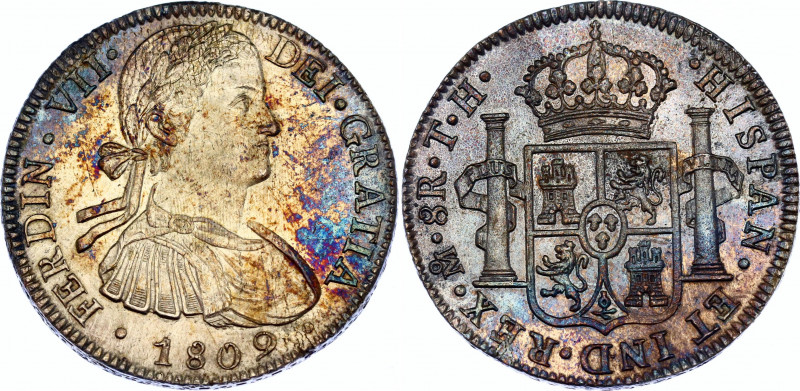Mexico 8 Reales 1809 Mo TH
KM# 110, N# 11524; Silver; Fernando VII; UNC with am...