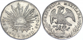 Mexico 8 Reales 1876 Mo BH
KM# 377.10; N# 7394; Silver; Mint: Mexico City; AUNC Toned
