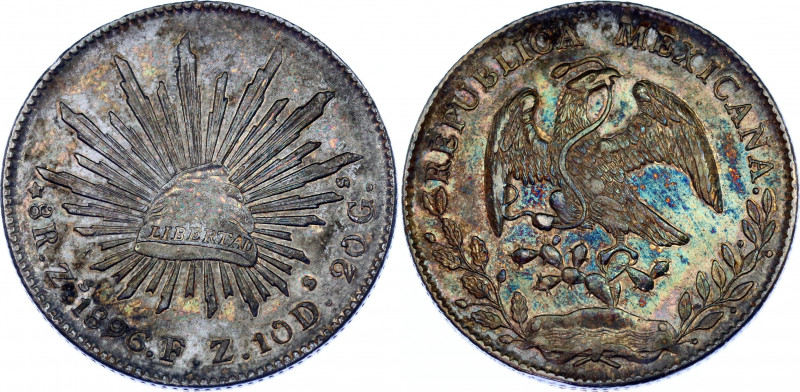 Mexico 8 Reales 1896 Zs FZ
KM# 377.13, N# 7394; Silver; XF/AUNC