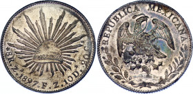Mexico 8 Reales 1897 Zs FZ
KM# 377.13, N# 7394; Silver; UNC with mint luster