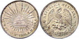 Mexico 1 Peso 1903 Mo AM
KM# 409; N# 11588; SIlver 27.04 g.; UNC