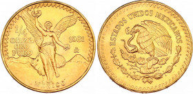 Mexico 1/4 Onza 1981 Mo
KM# 487, N# 35867; "Libertad"; Gold Bullion Coinage; UNC
