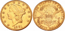 United States 20 Dollars 1881 S
KM# 74.3, N# 23125; Gold (.900) 33.43 g., 34 mm.; "Liberty Head - Double Eagle"; XF