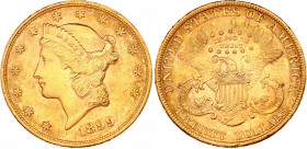 United States 20 Dollars 1899
KM# 74.3, N# 23125; Gold (.900) 33.43 g., 34 mm.; "Liberty Head - Double Eagle"; XF+