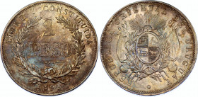 Uruguay 1 Peso 1895
KM# 17a, N# 3330; Silver; XF+