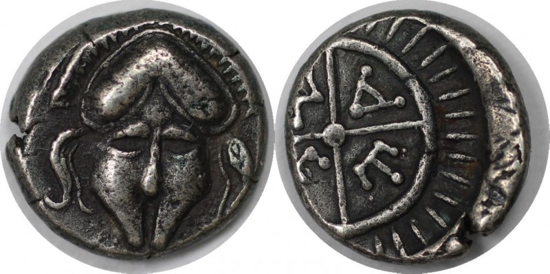 Griechische Münzen, THRACIA. Diobol (1.17 g) 4. Jh. v. Chr, Vs.: Korinthi­scher ...