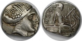 Griechische Münzen, GRIECHISCHES MUTTERLAND, EUBOIA, HISTIAIA. Tetrobol (1.49 g) 3 - 2 v.Chr, Weiblicher Kopf r. Rs: Nymphe Histiaia sitzt r. auf Schi...