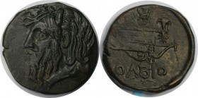 Griechische Münzen, BOSPORUS. SCYTHIA: Olbia. Bronze (10.73 g. 25 mm) ca. 330-300 v. Chr, Vorzüglich