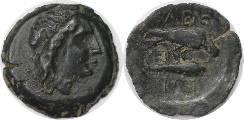 Griechische Münzen, BOSPORUS. Olbia. Bronze (3.1 g. 19 mm) 325 - 275 v.Chr, Sehr...