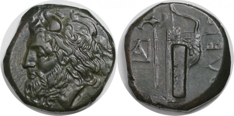 Griechische Münzen, BOSPORUS. SCYTHIA: Olbia. Bronze ca. 330-300 v. Chr, Kopf vo...
