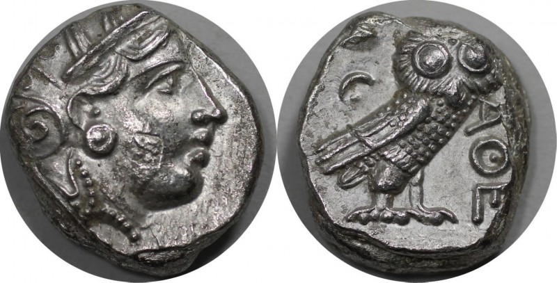 Griechische Münzen, ATTICA, Athens. Tetradrachm 440 v.Chr, Silber. 17.15 g. 23 m...