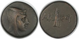 Griechische Münzen, PONTUS. Amisos. Bronze (20.72 g), unter Mithradates VI. Eupator (120-63 v. Chr.), ca. 120-95 v. Chr. Av.: Büste (eines Satrapen?) ...