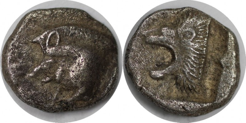 Griechische Münzen, MYSIA. Kyzikos. AR-Diobol 480-400 v. Chr, 1.05 g. Silber. Vo...