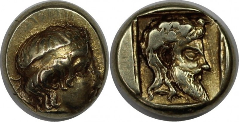 Griechische Münzen, LESBOS. Mytilene. EL Hekte (2.58g. 11mm) Circa 454-428/7 v. ...