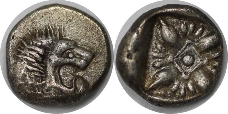 Griechische Münzen, IONIA. Milet. AR Diobol 478-390 v.Chr, 1.71 g. Silber. Vorzü...